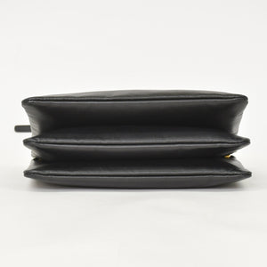CELINE セリーヌ トリオショルダーバッグ Shoulder Bag W CU 3109 ブラック Black レザー Leather 美品 中古 4a002910
