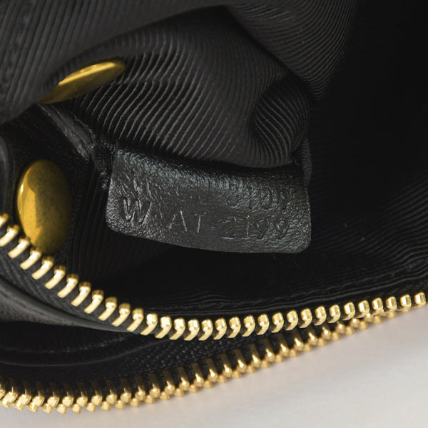 CELINE セリーヌ トリオショルダーバッグ Shoulder Bag W CU 3109 ブラック Black レザー Leather 美品 中古 4a002910