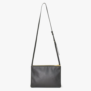 CELINE セリーヌ トリオショルダーバッグ Shoulder Bag W CU 3109 ブラック Black レザー Leather 美品 中古 4a002910