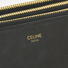 画像をギャラリービューアに読み込む, CELINE セリーヌ トリオショルダーバッグ Shoulder Bag W CU 3109 ブラック Black レザー Leather 美品 中古 4a002910
