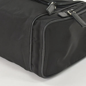 PRADA プラダ Re-Nylon トラベルバッグ キャリーオンバッグ WS28536 ポーチ ナイロン サフィアーノレザー トライアングルロゴ ブラック 2way 美品 中古 4a003486