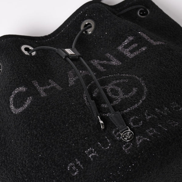 極美品 CHANEL シャネル Deauville ドーヴィル チェーンワンショルダーバッグ A57536 28番台 ココマーク ツイード 巾着型 中古 4a003491