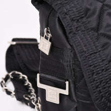 Load image into Gallery viewer, 極美品 CHANEL シャネル スポーツライン ココマーク リュック バックパック チェーン 10番台 A29851 ナイロン ブラック シルバー金具 中古 4a003530