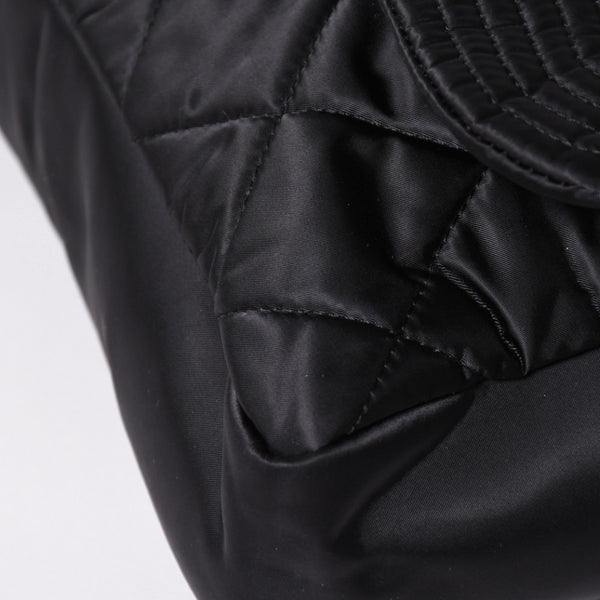 極美品 CHANEL シャネル スポーツライン ココマーク リュック バックパック チェーン 10番台 A29851 ナイロン ブラック シルバー金具 中古 4a003530
