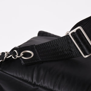 極美品 CHANEL シャネル スポーツライン ココマーク リュック バックパック チェーン 10番台 A29851 ナイロン ブラック シルバー金具 中古 4a003530