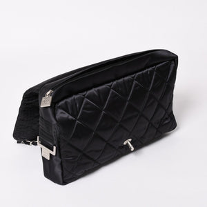 極美品 CHANEL シャネル スポーツライン ココマーク リュック バックパック チェーン 10番台 A29851 ナイロン ブラック シルバー金具 中古 4a003530