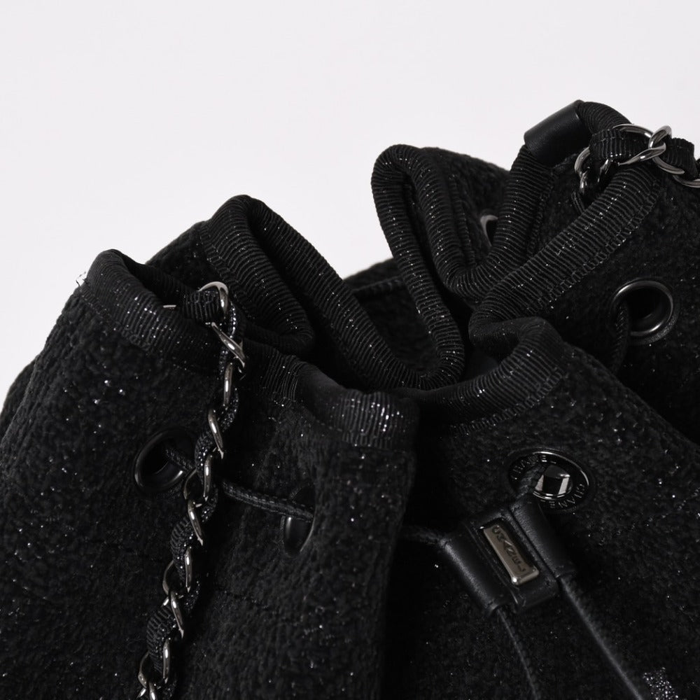 Very Good Condition CHANEL Deauville Chain One Shoulder Bag A57536 28th Series Coco Mark Tweed Drawstring Type Used 4a003491