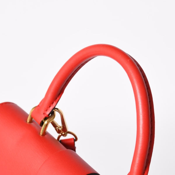 極美品 LOUIS VUITTON ルイヴィトン ロッキーBB ショルダーバッグ ハンドバッグ M44322 モノグラムキャンバス LVパドロック ブラウン レッド ゴールド金具 中古 4a003552