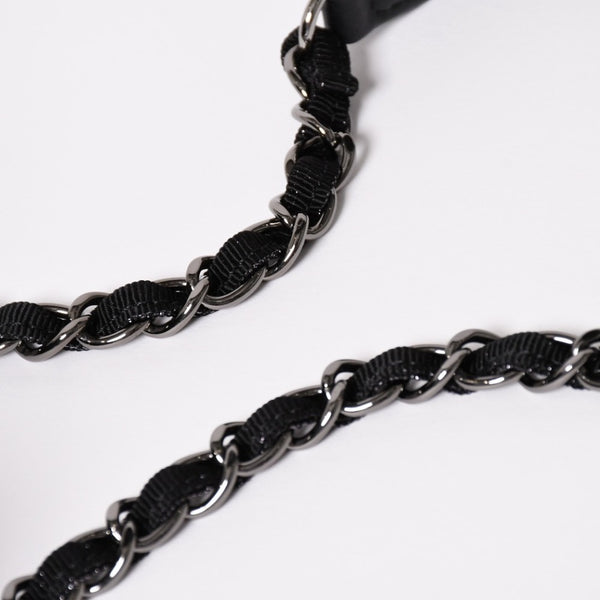 極美品 CHANEL シャネル Deauville ドーヴィル チェーンワンショルダーバッグ A57536 28番台 ココマーク ツイード 巾着型 中古 4a003491