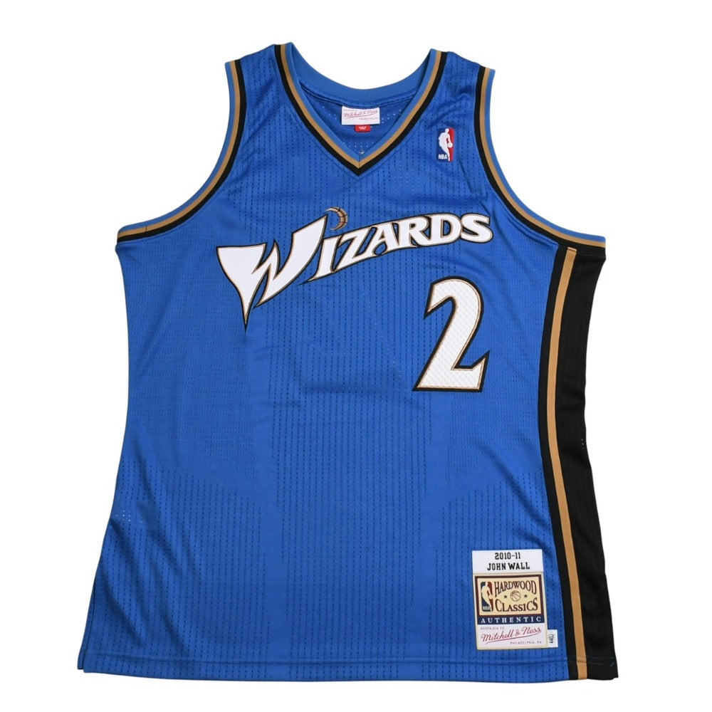 Like new Mitchell&Ness Mitchell &amp; Ness Washington Wizards John Wall 2010-11 Authentic Jersey, Size L, Blue &amp; White, Used, 4a002293