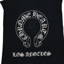 画像をギャラリービューアに読み込む, CHROME HEARTS クロムハーツ ロサンゼルス限定ホースシューリブタンクトップ ネイビー LOS ANGELESプリント ヴァインダガー 美品 中古 4a003571