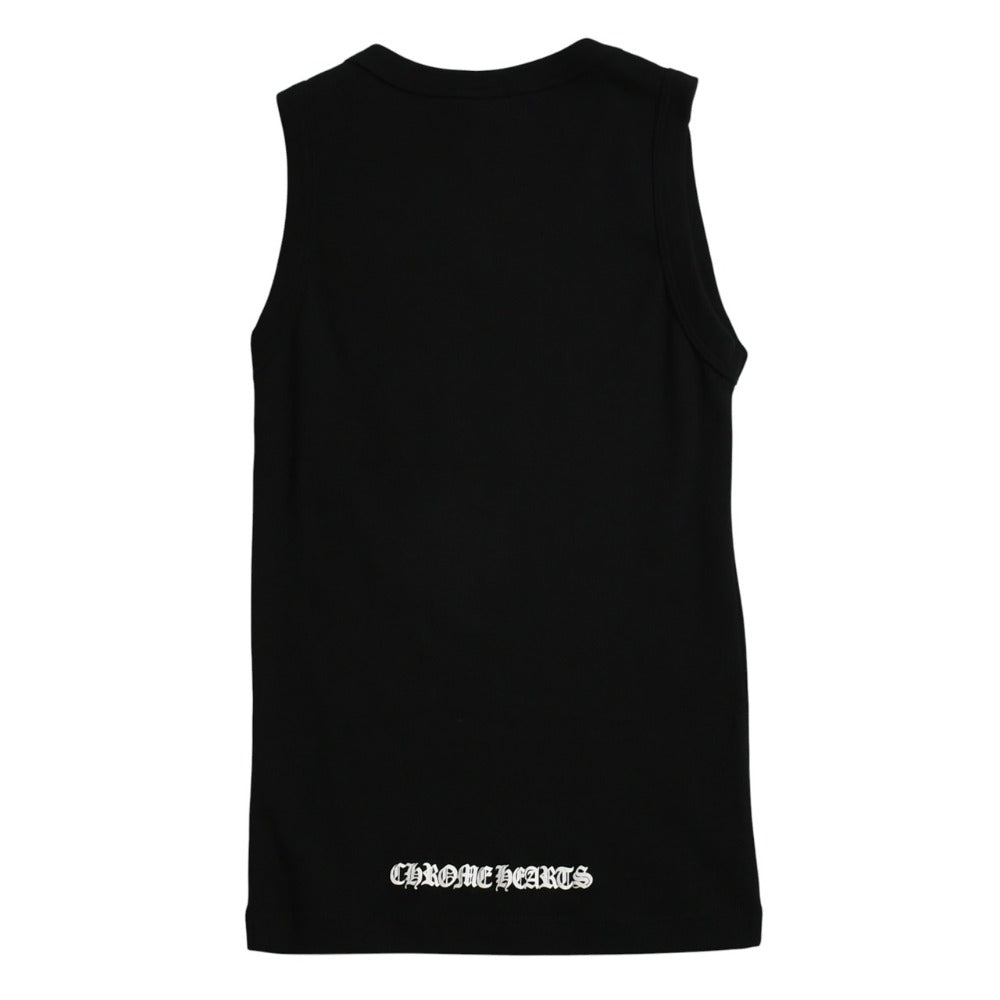 CHROME HEARTS Tank Top CH Plus Scroll Label Cemetery Cross White M Size Good Condition Used 4a003445