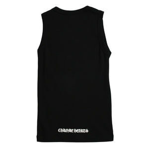 CHROME HEARTS Tank Top CH Plus Scroll Label Cemetery Cross White M Size Good Condition Used 4a003445