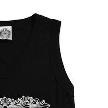 画像をギャラリービューアに読み込む, CHROME HEARTS クロムハーツ タンクトップ CHプラス スクロールラベル セメタリークロス ホワイト Mサイズ 美品 中古 4a003445
