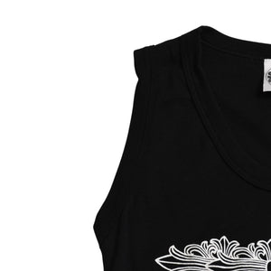 CHROME HEARTS Tank Top CH Plus Scroll Label Cemetery Cross White M Size Good Condition Used 4a003445