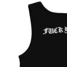 画像をギャラリービューアに読み込む, CHROME HEARTS クロムハーツ リブタンクトップ CHクロス スクロールロゴ ブラック ホワイト Mサイズ 美品 中古 4a003570