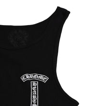 画像をギャラリービューアに読み込む, CHROME HEARTS クロムハーツ タンクトップ ノースリーブ サイズL CHクロス オールドイングリッシュロゴ ブラック 新型 美品 中古 4a003569
