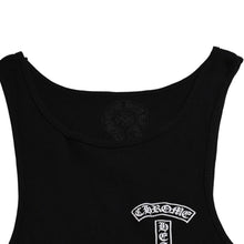 画像をギャラリービューアに読み込む, CHROME HEARTS クロムハーツ タンクトップ ノースリーブ サイズL CHクロス オールドイングリッシュロゴ ブラック 新型 美品 中古 4a003569