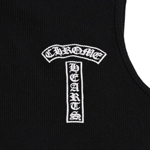 CHROME HEARTS クロムハーツ タンクトップ ノースリーブ サイズL CHクロス オールドイングリッシュロゴ ブラック 新型 美品 中古 4a003569