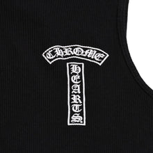 画像をギャラリービューアに読み込む, CHROME HEARTS クロムハーツ タンクトップ ノースリーブ サイズL CHクロス オールドイングリッシュロゴ ブラック 新型 美品 中古 4a003569