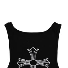 画像をギャラリービューアに読み込む, CHROME HEARTS クロムハーツ タンクトップ ノースリーブ サイズL CHクロス オールドイングリッシュロゴ ブラック 新型 美品 中古 4a003569