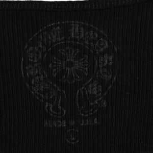 CHROME HEARTS クロムハーツ タンクトップ ノースリーブ サイズL CHクロス オールドイングリッシュロゴ ブラック 新型 美品 中古 4a003569