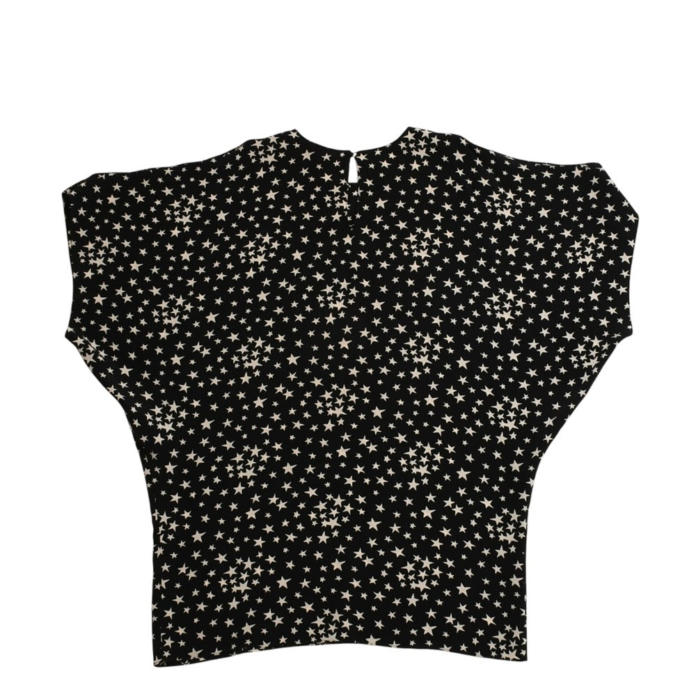 極美品 SAINT LAURENT PARIS サンローランパリ 星ワンピース スカートセットアップ ブラック ホワイト 401182 中古 4a002644
