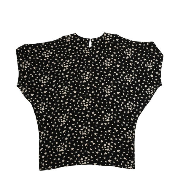 極美品 SAINT LAURENT PARIS サンローランパリ 星ワンピース スカートセットアップ ブラック ホワイト 401182 中古 4a002644