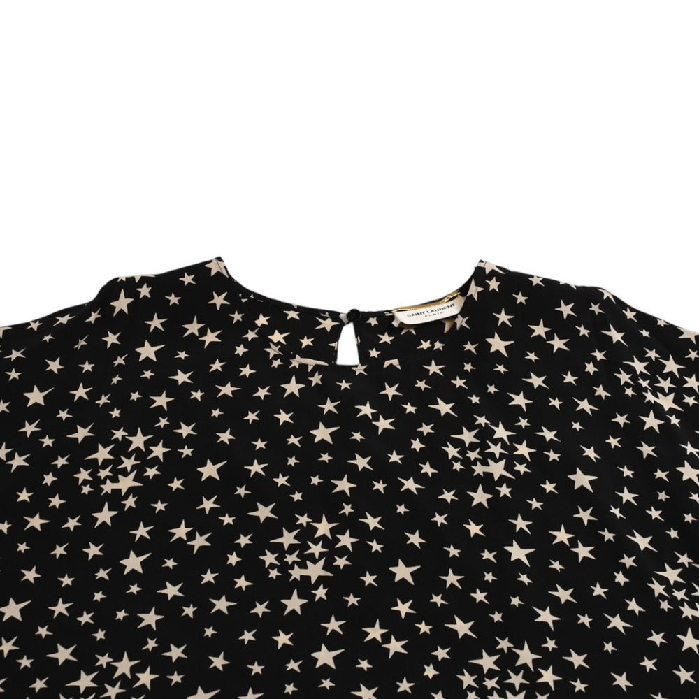 Very Good Condition SAINT LAURENT PARIS Saint Laurent Paris Star Dress Skirt Setup Black White 401182 Used 4a002644