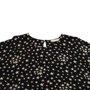 極美品 SAINT LAURENT PARIS サンローランパリ 星ワンピース スカートセットアップ ブラック ホワイト 401182 中古 4a002644