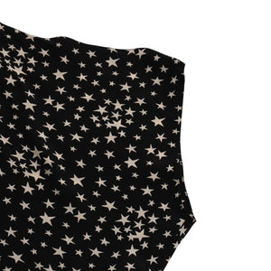 極美品 SAINT LAURENT PARIS サンローランパリ 星ワンピース スカートセットアップ ブラック ホワイト 401182 中古 4a002644