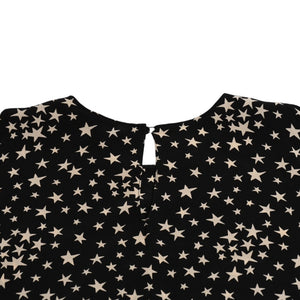 極美品 SAINT LAURENT PARIS サンローランパリ 星ワンピース スカートセットアップ ブラック ホワイト 401182 中古 4a002644