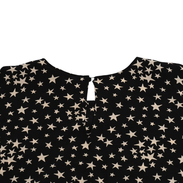 極美品 SAINT LAURENT PARIS サンローランパリ 星ワンピース スカートセットアップ ブラック ホワイト 401182 中古 4a002644