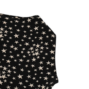 極美品 SAINT LAURENT PARIS サンローランパリ 星ワンピース スカートセットアップ ブラック ホワイト 401182 中古 4a002644