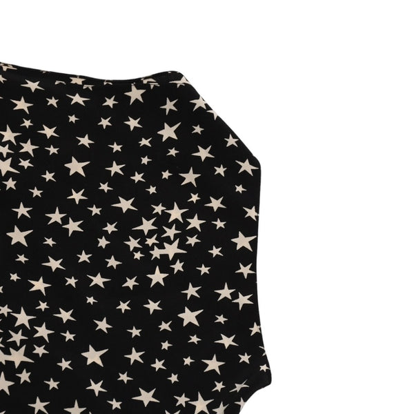 極美品 SAINT LAURENT PARIS サンローランパリ 星ワンピース スカートセットアップ ブラック ホワイト 401182 中古 4a002644