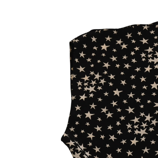 極美品 SAINT LAURENT PARIS サンローランパリ 星ワンピース スカートセットアップ ブラック ホワイト 401182 中古 4a002644