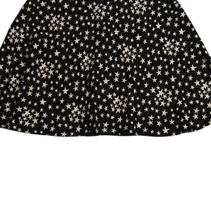 極美品 SAINT LAURENT PARIS サンローランパリ 星ワンピース スカートセットアップ ブラック ホワイト 401182 中古 4a002644