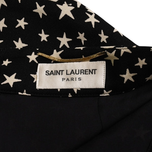 極美品 SAINT LAURENT PARIS サンローランパリ 星ワンピース スカートセットアップ ブラック ホワイト 401182 中古 4a002644