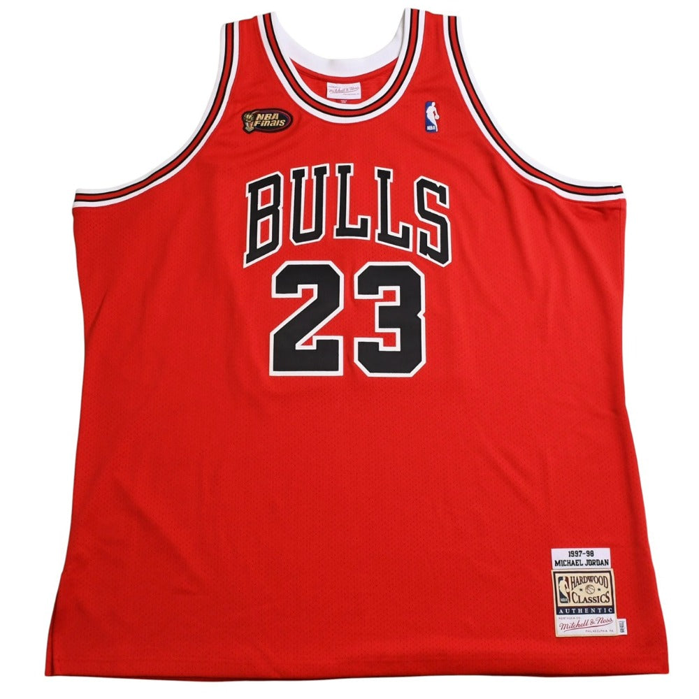 Like new Mitchell &  Ness Mitchell&ネChicago Bulls Game Jersey, Size 60 (4XL), Michael Jordan, 1997-98 NBA Finals, Used, 4a002306
