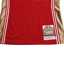 画像をギャラリービューアに読み込む, 新品同様 Mitchell&amp;Ness ミッチェルアンドネス ロードスウィングマンジャージ クリーブランドキャバリアーズ レブロンジェームス 背番号23 2003-04 Sサイズ レッド ホワイト 中古 4a002228