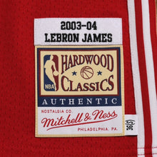 画像をギャラリービューアに読み込む, 新品同様 Mitchell&amp;Ness ミッチェルアンドネス ロードスウィングマンジャージ クリーブランドキャバリアーズ レブロンジェームス 背番号23 2003-04 Sサイズ レッド ホワイト 中古 4a002228