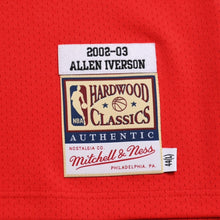 画像をギャラリービューアに読み込む, 新品同様品 Mitchell&amp;Ness ミッチェルアンドネス フィラデルフィアセブンティシクサーズ アレンアイバーソン 2002-03 レトロスウィングマンジャージ サイズL ブルー レッド ホワイト 中古 4a002277