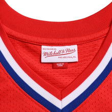 画像をギャラリービューアに読み込む, 新品同様品 Mitchell&amp;Ness ミッチェルアンドネス フィラデルフィアセブンティシクサーズ アレンアイバーソン 2002-03 レトロスウィングマンジャージ サイズL ブルー レッド ホワイト 中古 4a002277