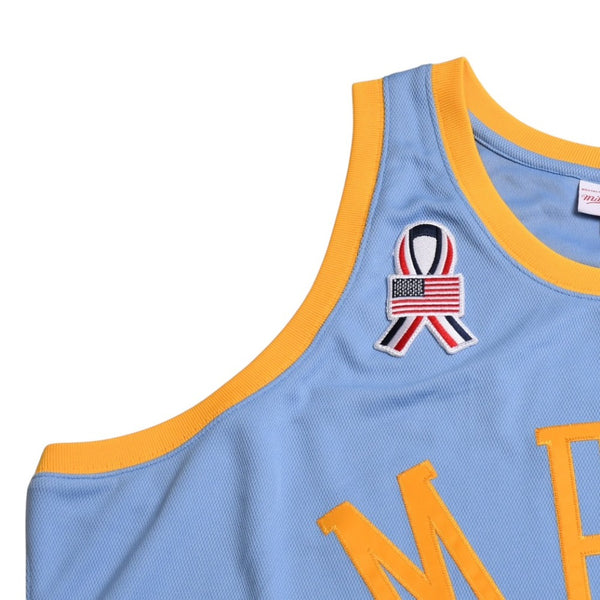 新品同様 Mitchell&Ness ミッチェルアンドネス オーセンティックユニフォーム ロサンゼルスレイカーズ コービーブライアント 背番号8 星条旗リボン 2XLサイズ 中古 4a002261
