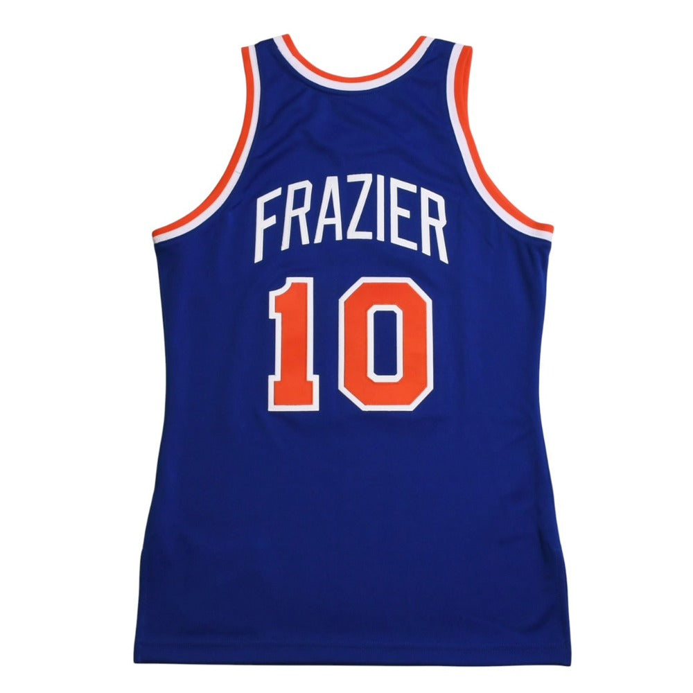 新品同様 Mitchell&Ness ミッチェルアンドネス オーセンティックジャージ ニューヨークネッツ ウォルトフレイジャー 背番号10 1972-73 NBAチャンピオン Sサイズ ブルー オレンジ 中古 4a002269