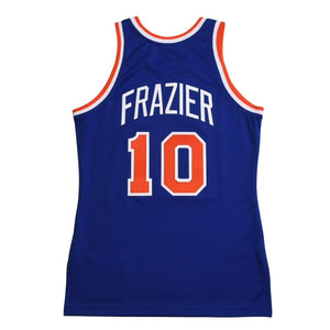 新品同様 Mitchell&Ness ミッチェルアンドネス オーセンティックジャージ ニューヨークネッツ ウォルトフレイジャー 背番号10 1972-73 NBAチャンピオン Sサイズ ブルー オレンジ 中古 4a002269