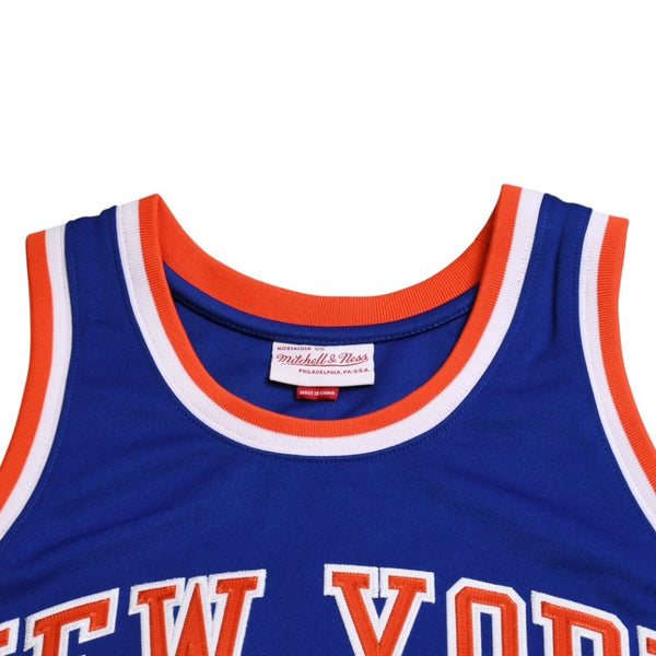 新品同様 Mitchell&Ness ミッチェルアンドネス オーセンティックジャージ ニューヨークネッツ ウォルトフレイジャー 背番号10 1972-73 NBAチャンピオン Sサイズ ブルー オレンジ 中古 4a002269