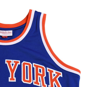 新品同様 Mitchell&Ness ミッチェルアンドネス オーセンティックジャージ ニューヨークネッツ ウォルトフレイジャー 背番号10 1972-73 NBAチャンピオン Sサイズ ブルー オレンジ 中古 4a002269