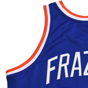 新品同様 Mitchell&Ness ミッチェルアンドネス オーセンティックジャージ ニューヨークネッツ ウォルトフレイジャー 背番号10 1972-73 NBAチャンピオン Sサイズ ブルー オレンジ 中古 4a002269