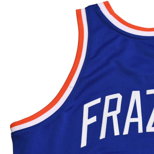 新品同様 Mitchell&Ness ミッチェルアンドネス オーセンティックジャージ ニューヨークネッツ ウォルトフレイジャー 背番号10 1972-73 NBAチャンピオン Sサイズ ブルー オレンジ 中古 4a002269